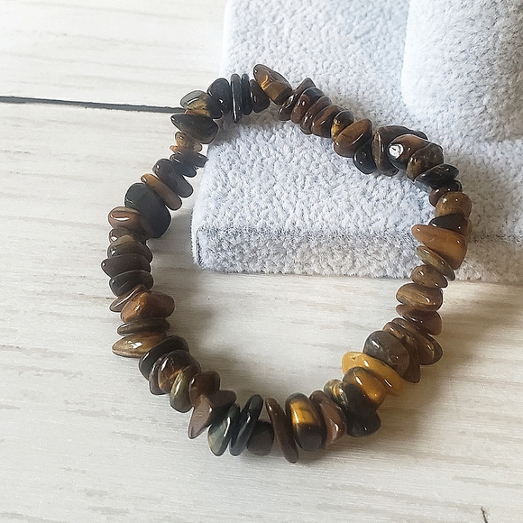 Natural Stone Bracelet, black/brown, NWOT - Picture 1 of 2